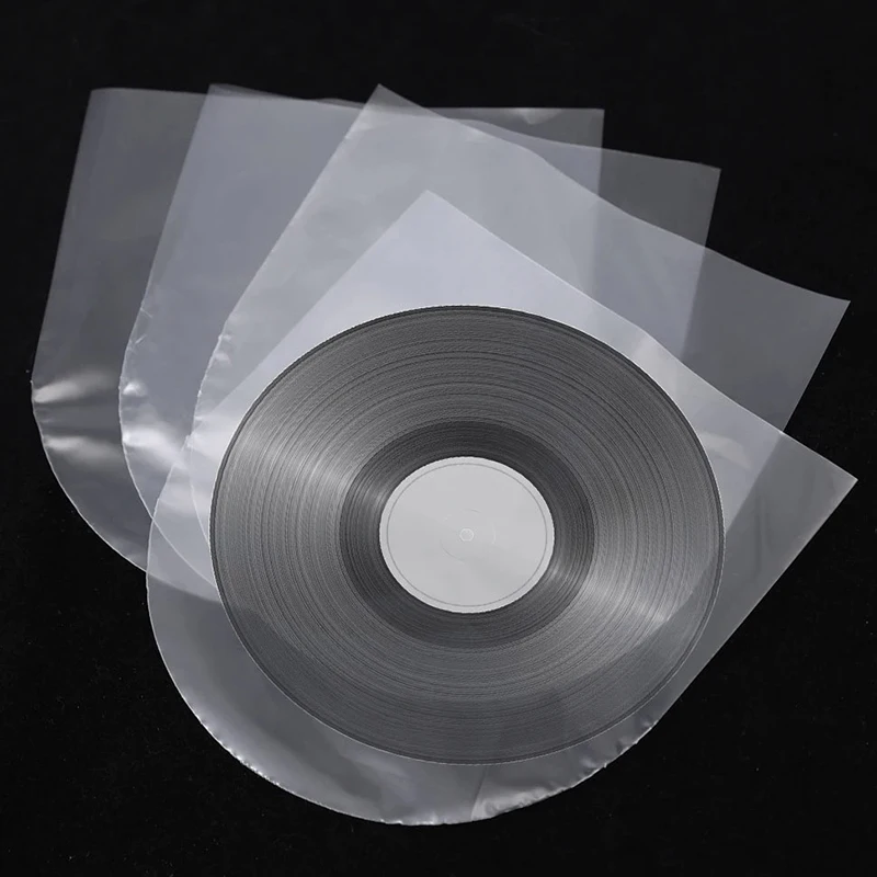 50Pcs 7/10/12 Inch Clear Vinyl Record Protecter LP Record Plastic Bag Anti-static Record Inner Sleeves Packaging Bag Clear Cover