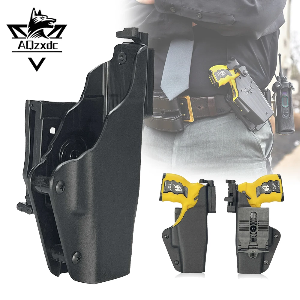 Tactical Gun Holster Airsoft 360Degree Rotation Taser X26C Quick Draw Holster Molle Vest Belt Mount Holster for Hunting Shooting