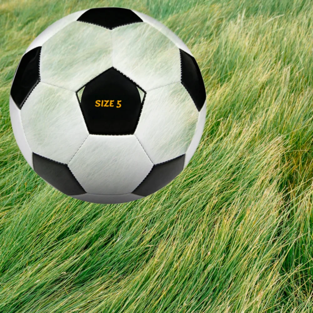 

Professional Training Football Size 5 Professional Training Soccer Balls Classic White Black Thicker PU Tight Weaved Trainning