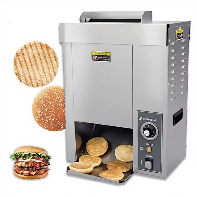 

Electric Heating Burger Bun Toaster Machine Commercial Use High Efficiency 15-20pcs/min Capacity Cooking Equipment For