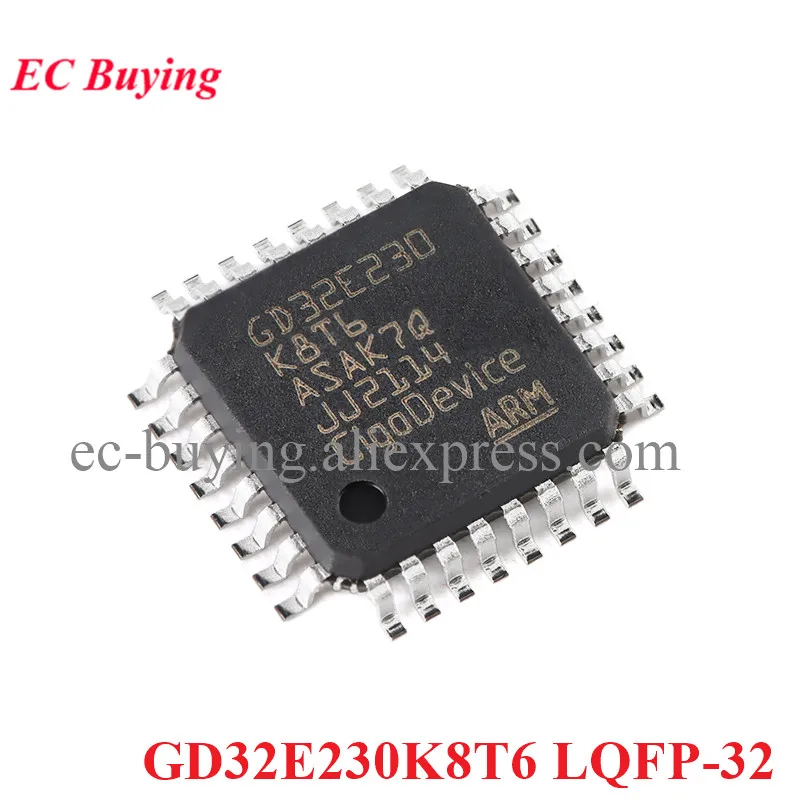 GD32E230K8T6 GD32E230 GD32E GD32 32E230K8T6 LQFP-32 LQFP32 ARM Cortex-M23 32-Bit Mikrokontroler MCU IC Controller Chip Baru