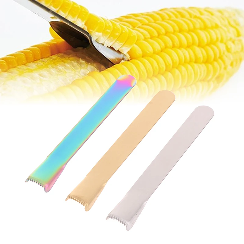 Thickened Stainless Steel Household Corn Grater Manual Thresher Corn Stripper Flat Handle Durable