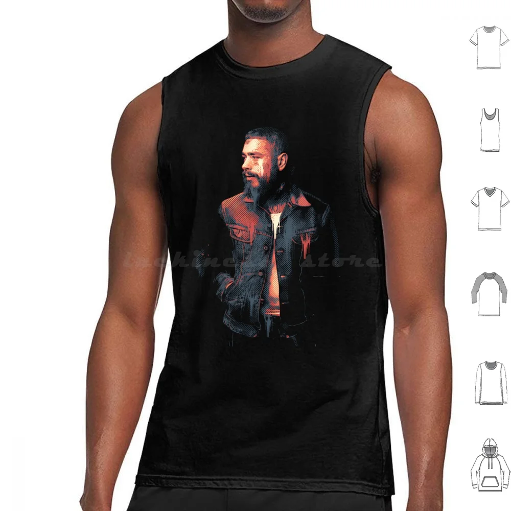 Tank Tops Print Cotton Austin Richard Post Rapper Guitarist Hiphop Bootleg Parody Sunflower Congratulations Circles Austin