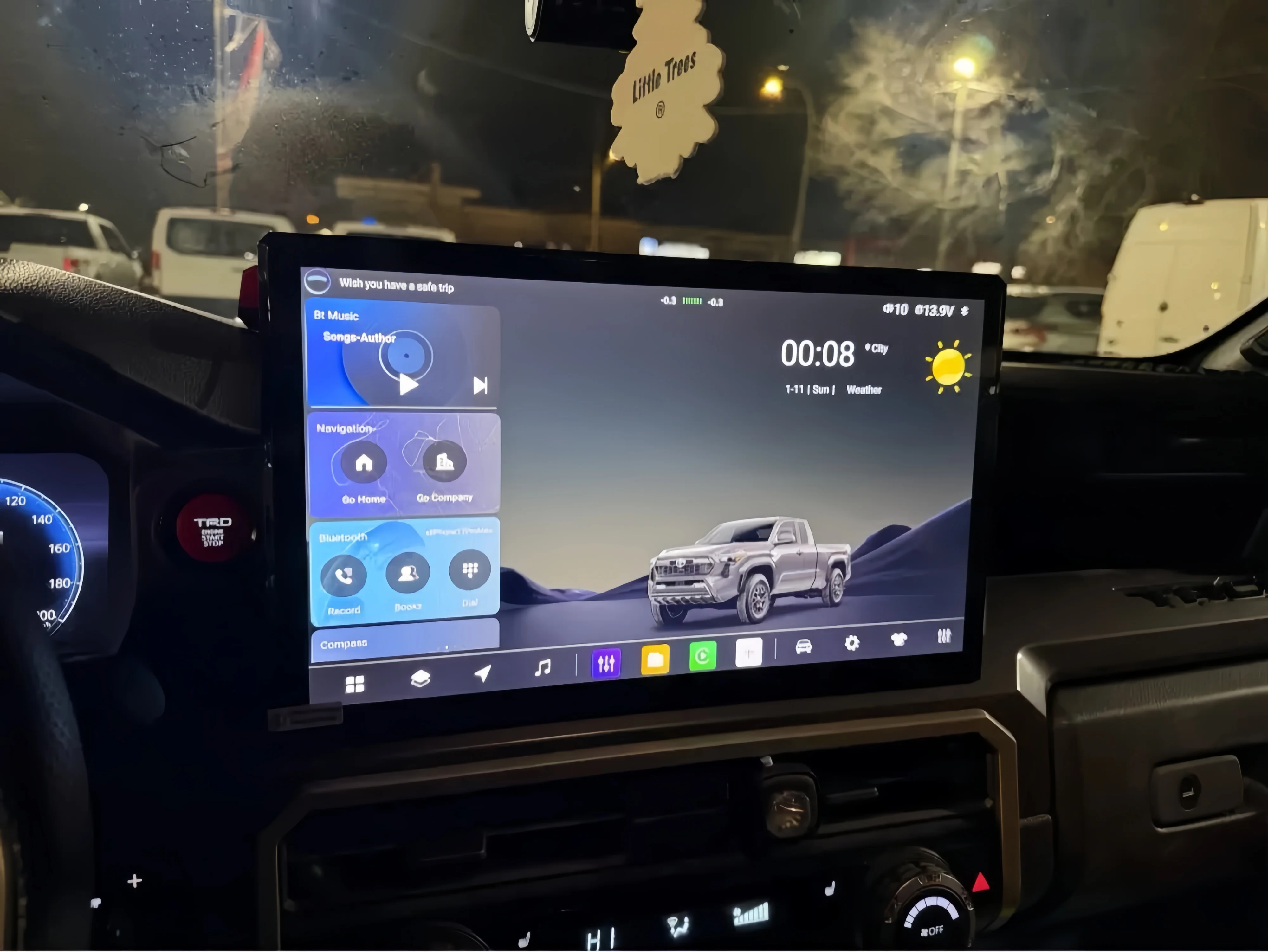 Gravador de Fita para Carro Android de 14,6 polegadas para Toyota 4Runner 2024 2025, Navegação GPS, Reprodutor Multimídia, Unidade Principal de Rádio Estéreo
