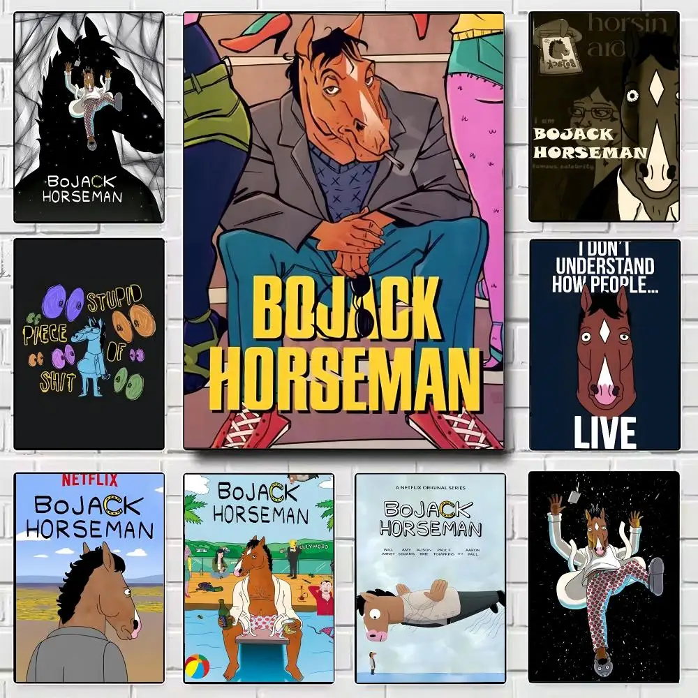 Animation BoJack Horseman Poster Modern Wall Art for Bedroom Living Room Cafe Bar Aesthetic Home Decor Gift