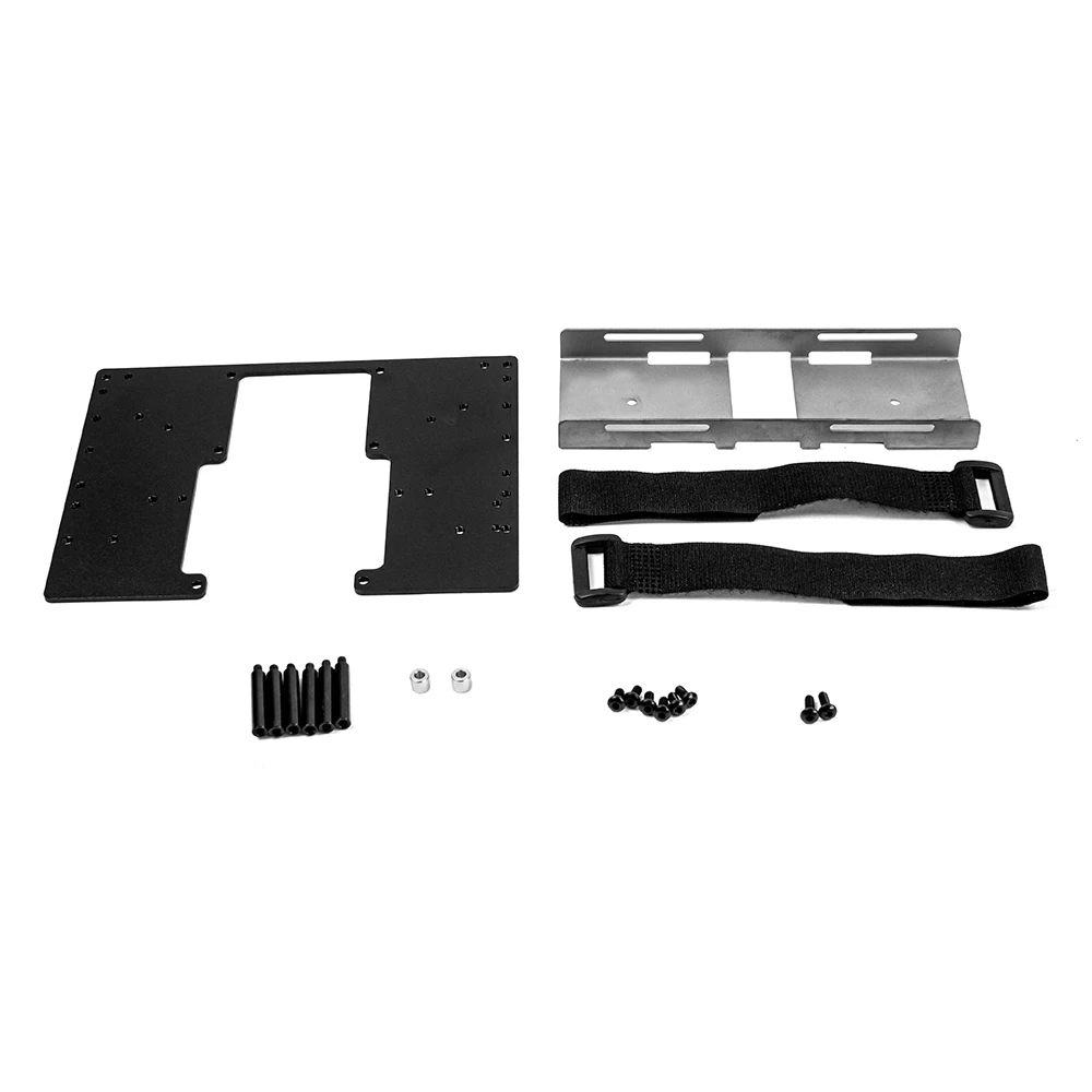 Placa de segundo andar com caixa de bateria 700-D1-T CNC atualização para 1/14 Tamiya RC SCANIA Man Lesu Trailer Tipper modelo peças DIY