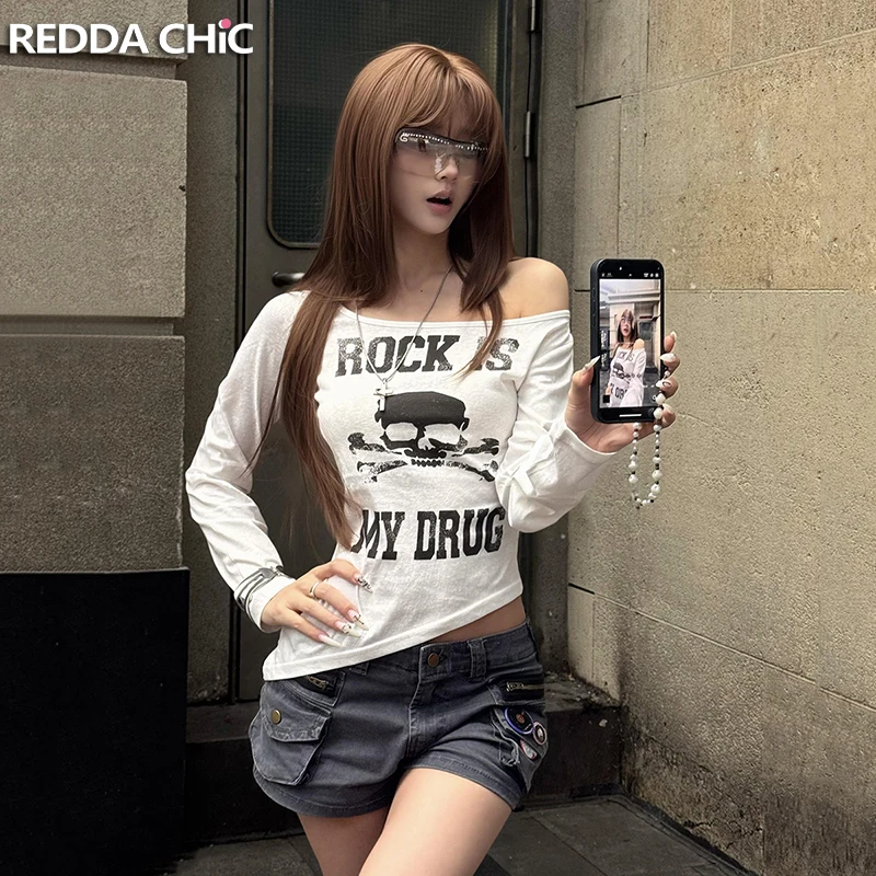 

ReddaChic Alt Grunge Women Denim Shorts Vintage Gray Tight Multi-pocket Low Rise Bootypants Cargo Pants Summer Sexy Streetwear