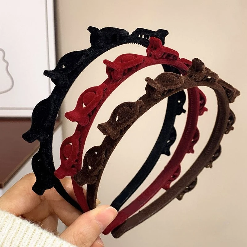 

Women's Multi-Layer Non-Slip Headbands - High Crown Fashion Hair Accessories, Braid Tool & Stylish Flyaway Clips