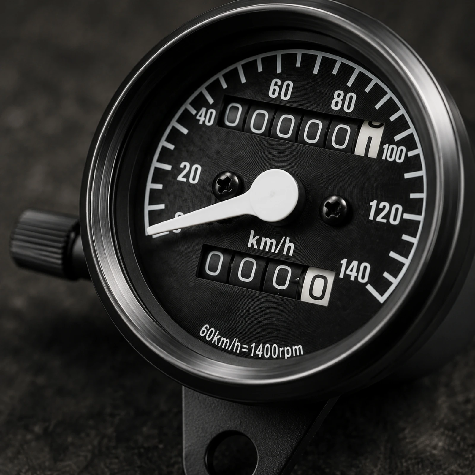 Motorcycle Speedometer with Twin Odometer 12V Motorcycle Speedometer Analog Speed Gauge Compact Meter Sleek