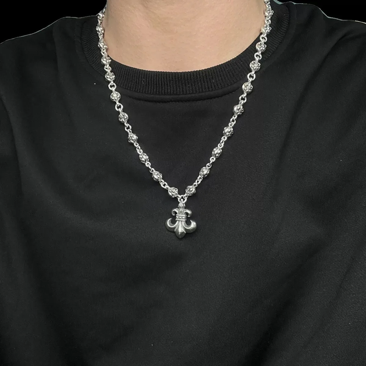 

2025 New Silver Plated Anchor Cross Necklace for Women Men - Trendy Unisex Pendant Chain Jewelry Gift