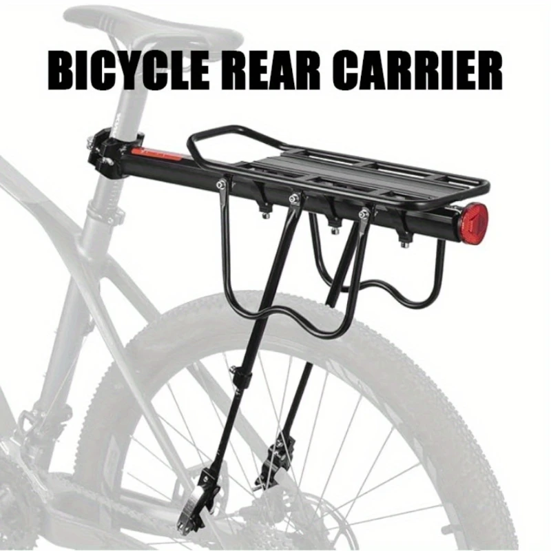 

Aluminium Alloy Cycling Rear Rack Reflective Bicycle Rear Shelf 50kg Load Capacity Mountain Bike Rear Frame