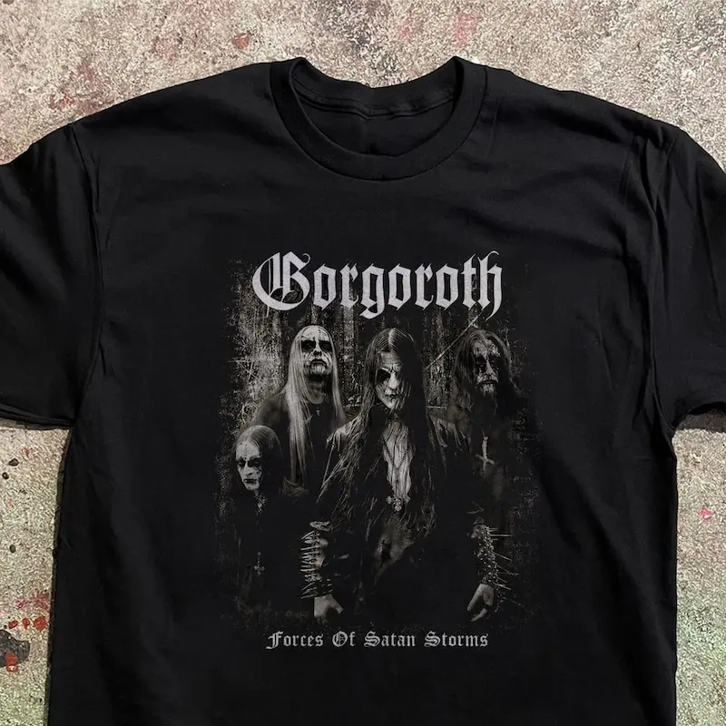 Gorgoroth Black Metal Long Sleeve Shirt - Forces Of Satan Storms Band Tee