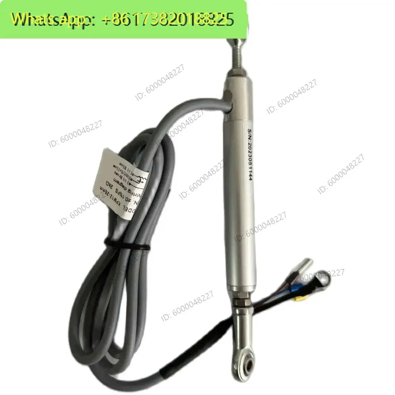 Linear Potentiometer Displacement Transducer KPM12J 25-300mm Travel Sensor With Two Sides Ball Joint