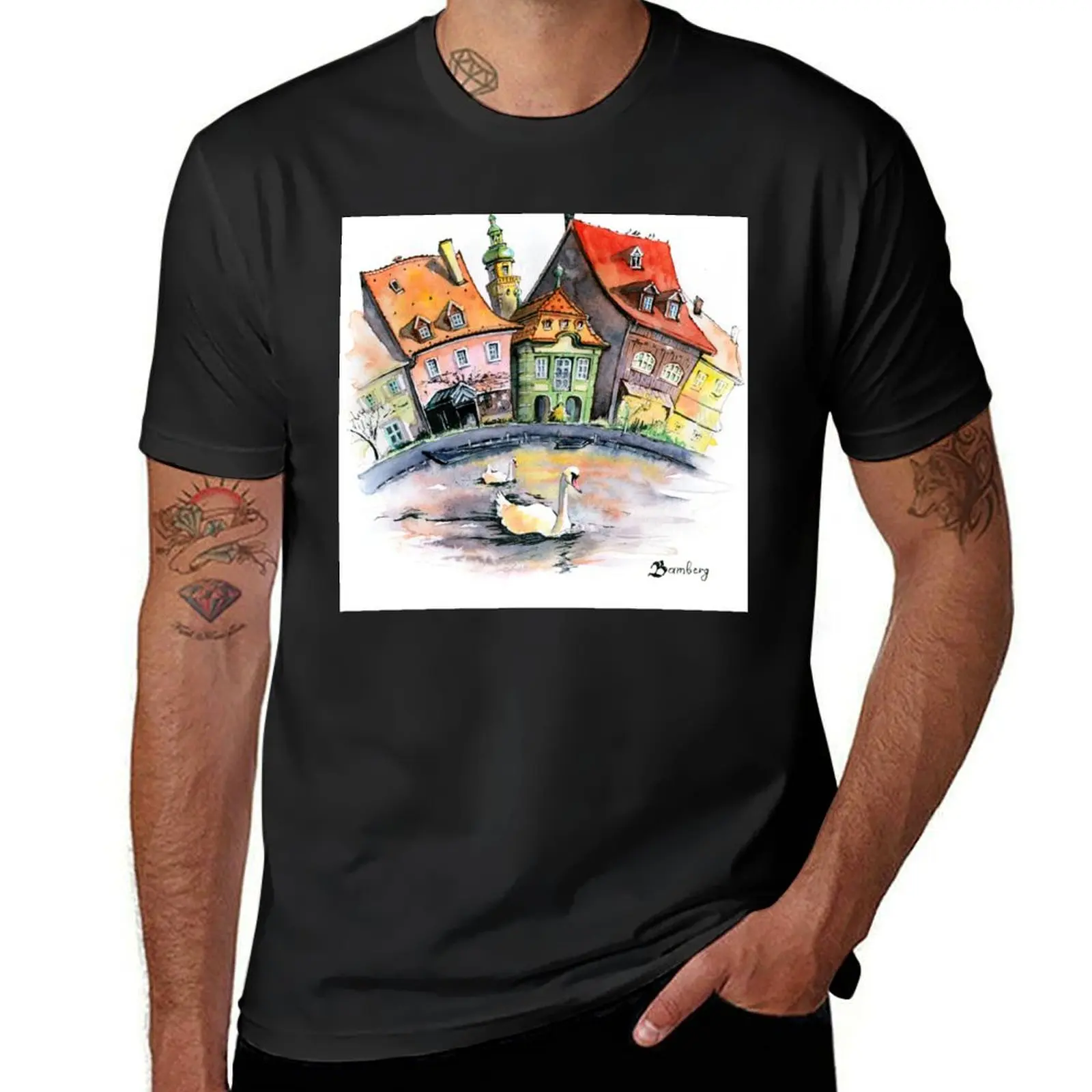 Little Venice in Bamberg, Bavaria, southern Germany T-Shirt vintage clothes tees Blouse vintage t shirts for men