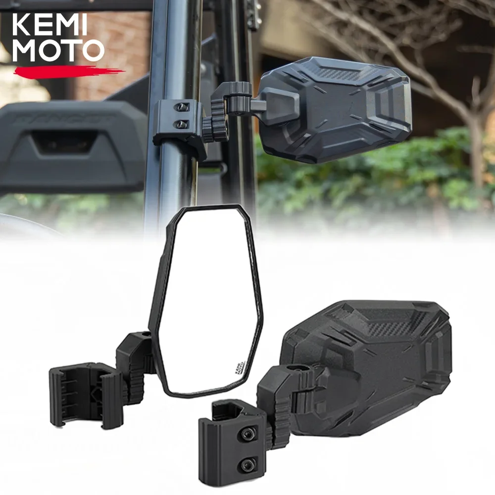 

UTV Pro-Fit Cage Rearview Mirrors Compatible with Polaris Ranger 500 570 900 General XP 1000 for Can-Am Maverick Trail Defender