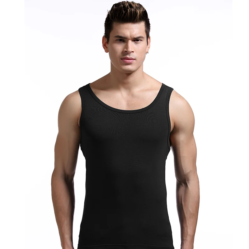 Men's Intimates Thin Sweat Vest Sleeveless Modal Sports Hurdle Tight Fitness Elastic Summer T-Shirt Bottoming Shirt