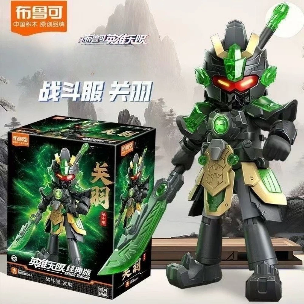 Blokees Block Heroes ilimitado Lu Bu Liu Bei Anime modelo de ensamblaje periférico decoración de escritorio regalos sorpresa para niños Juguetes