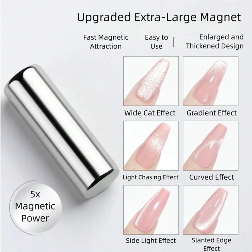 360 Rotation Cat Eye Magnetic Tool for Glass Bead Nail Art Gel Strong Magnet Multifunctional Beginners Home DIY Nail Salon Tools view 5