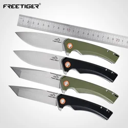 FREETIGER FT924 Folding Knife D2 Blade G10 Handle Outdoor Knife for Camping Hunting Hiking Survival EDC Tool Knives for Men