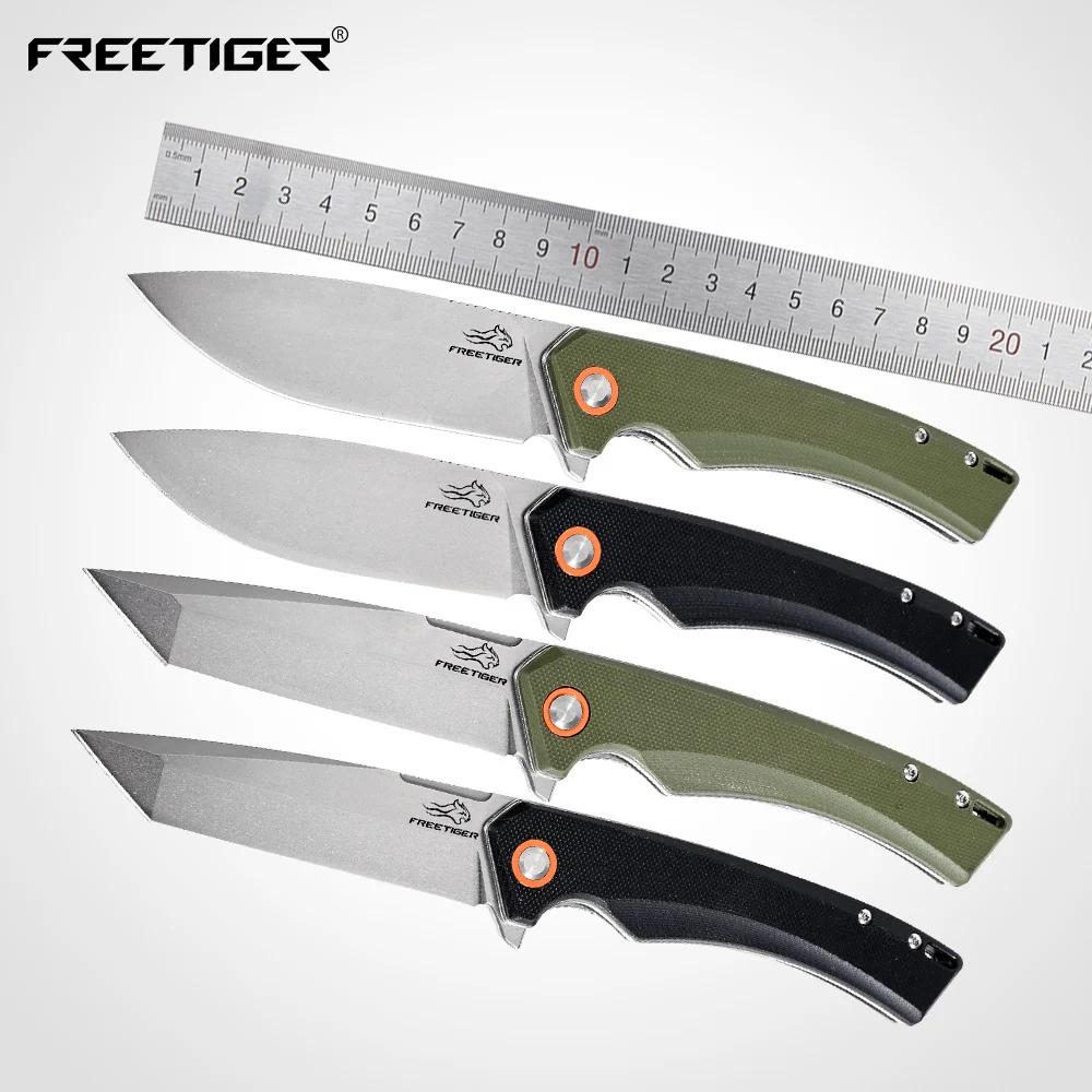 FREETIGER FT924 Folding Knife D2 Blade G10 Handle Outdoor Knife for Camping Hunting Hiking Survival EDC Tool Knives for Men