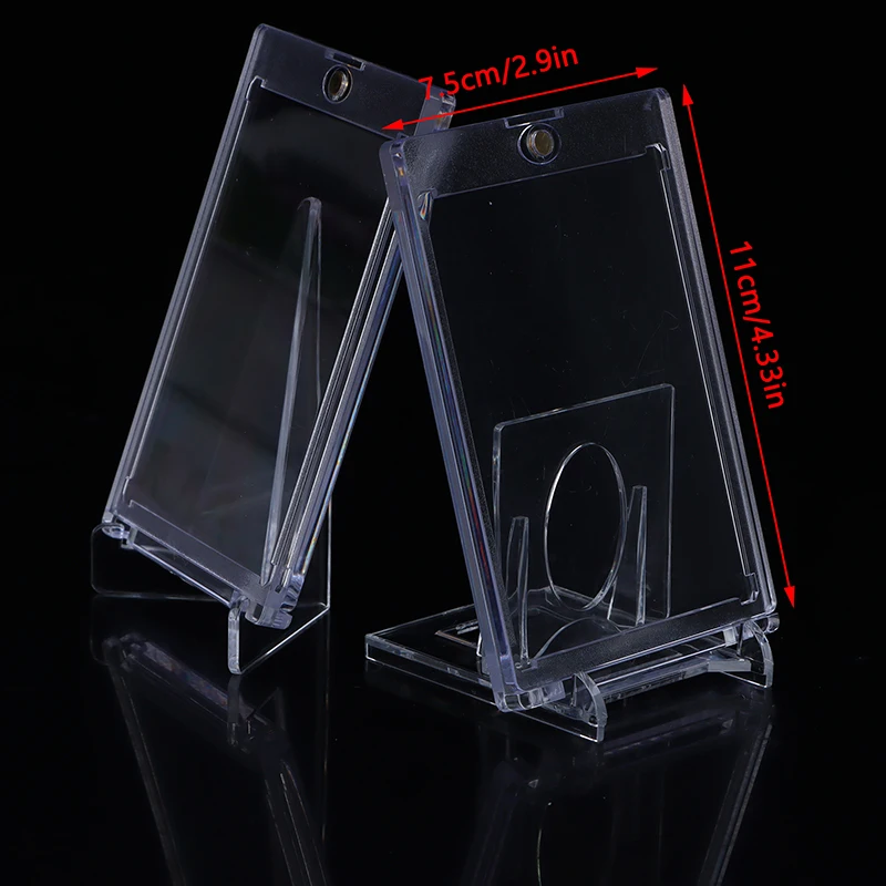 마그네틱 카드홀더 지지대 카드 보호대, 하드 플라스틱 슬리브, 트레이딩 디스플레이 케이스, 스포츠 유희왕 카드, 35PT, 1 세트