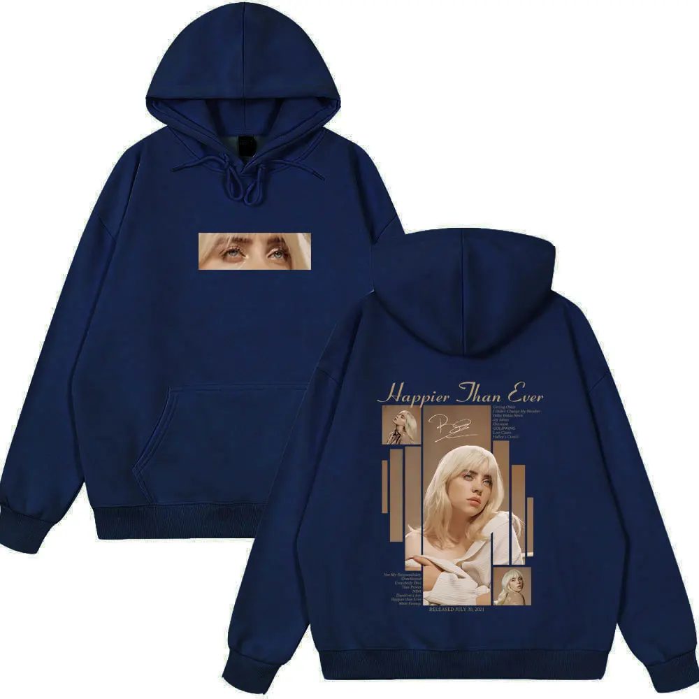 سعيد من أي وقت مضى 2025 هوديي الرجال النساء موضة البوب الموسيقى البلوز هوديس رجل خمر الهيب هوب المتضخم ترتدي القطن رياضية