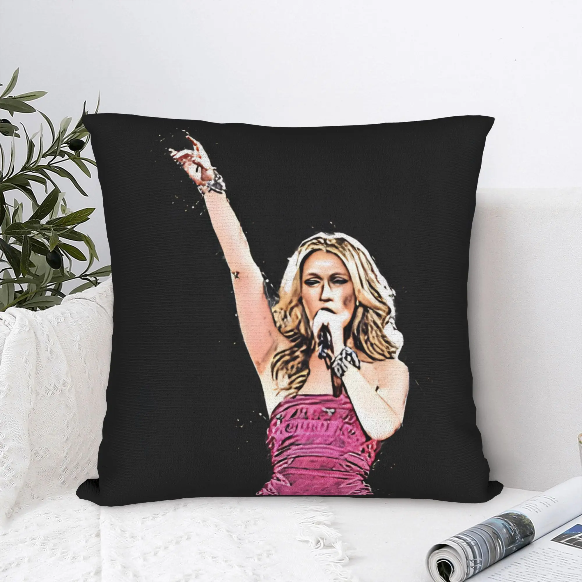 C-Celineds Dion Queen of Power Ballads Pillowcases  Vintage Pillow Case For Sofa Couch Bed Living Room Custom Pillow Cover