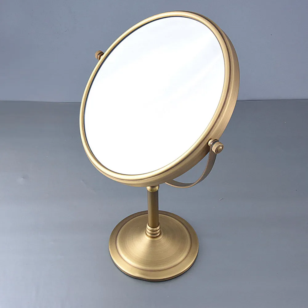 

Bath Mirrors 8 Inch 3X 1X Magnification Makeup Mirror Double Sided Makeup Mirror Desktop Women Mirror Table Antique Brass