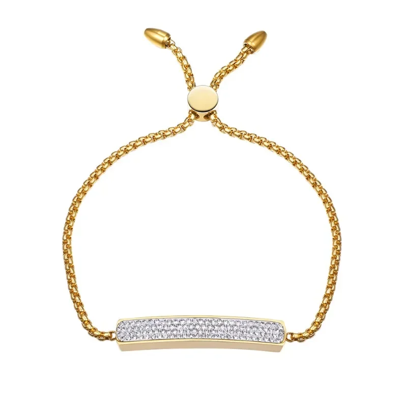 

7mm Long Austrian Rhinestone Bracelet Gold/Silver Color Party Birthday Jewlry QC24