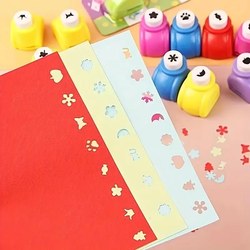 6pc/set Mini Scrapbook Punches DIY Flower Hole Punch Tool  Scrapbooking Card Making Journal Paper Handmade Cutter Embossing