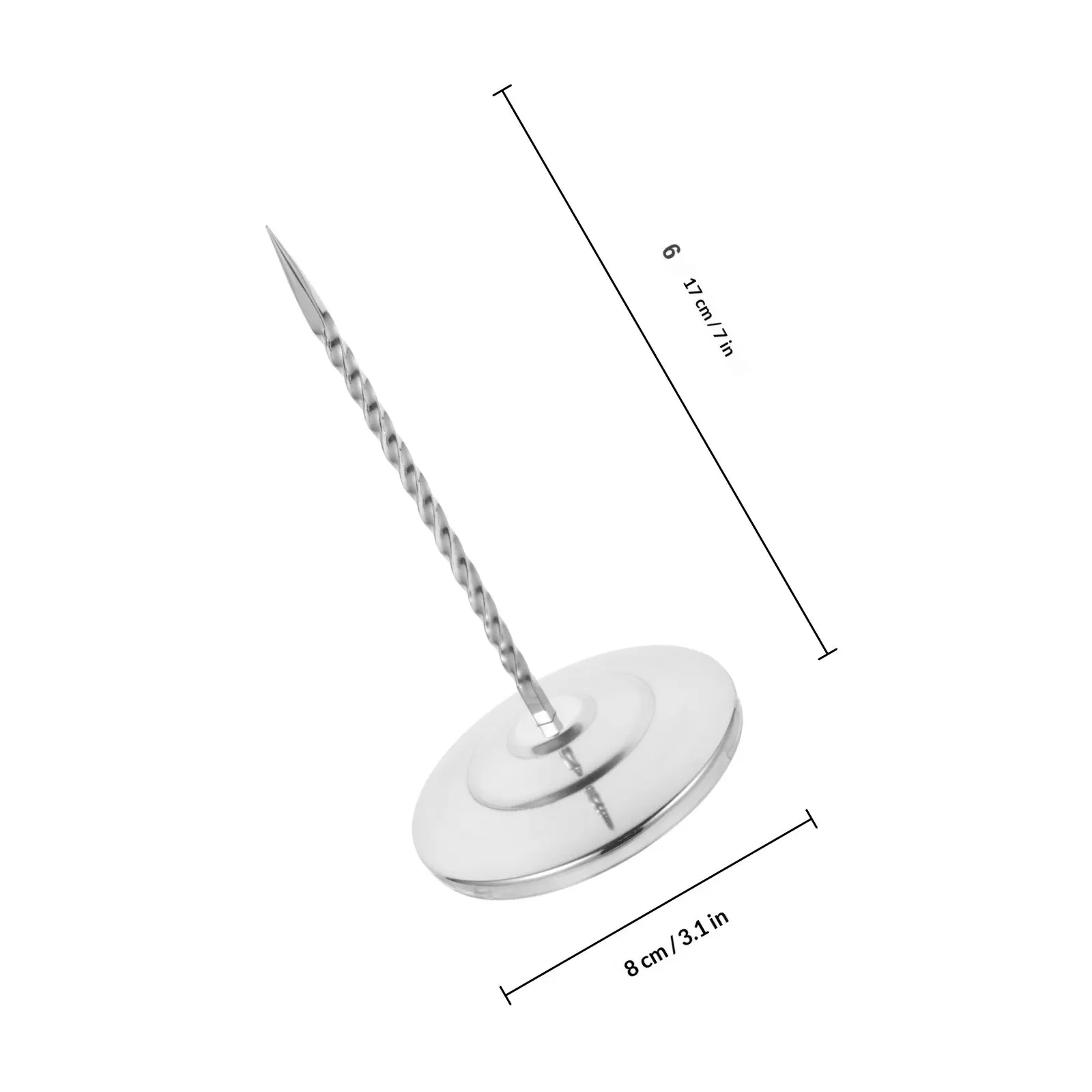 Receipt Spike Holder Stainless Steel Desktop Organizer Heavy Base for Restaurant Office Bill Memo Receipt Storage Stand