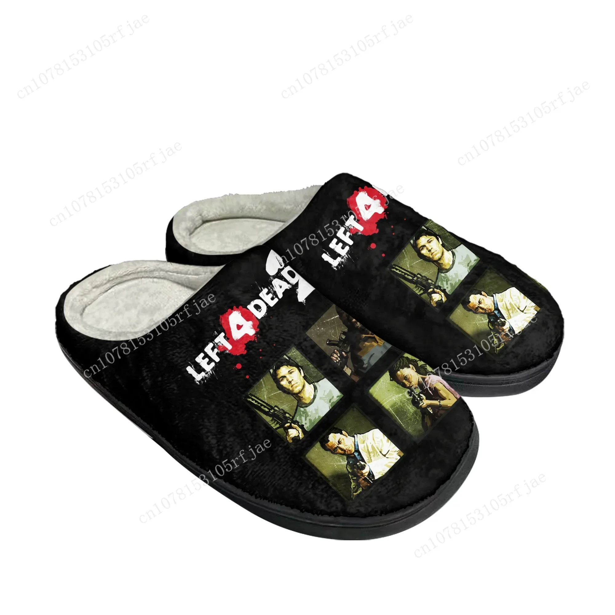 Left 4 Dead 2 Home Cotton Slippers Cartoon Game Mens Womens Teenager Plush Bedroom Casual Keep Warm Shoes Tailor Made Slipper