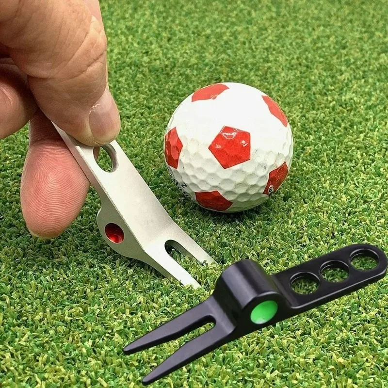 Golf Divot Pitch Repairer Tool Golf Fork Prongs For Putting Green Pitch Lawn Maintenance/Groove Clean/Mark Ball Training Aids