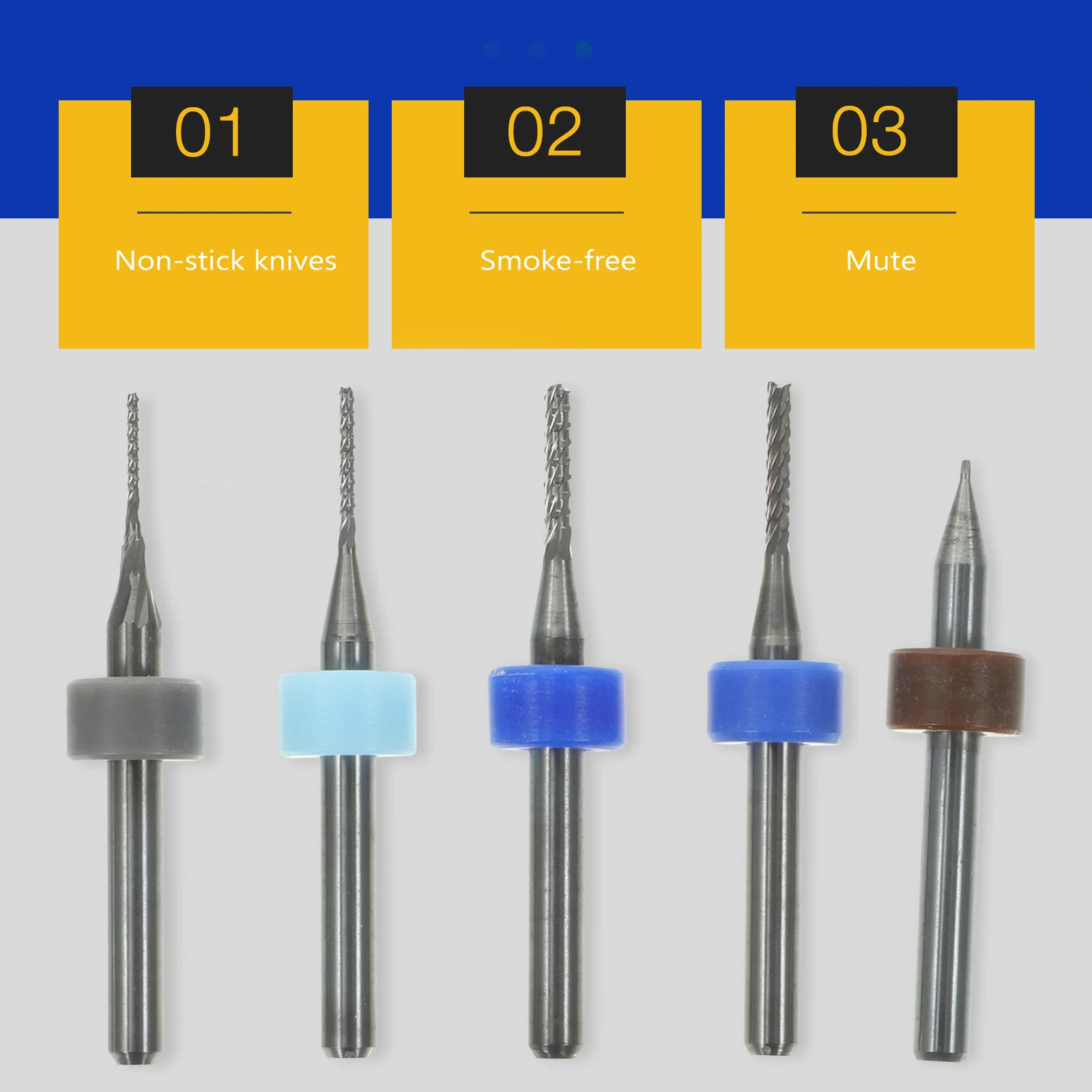 

5pcs Tungsten Steel Milling 0 6mm 0 8mm 1mm 1 4mm 1 6mm Hard Alloy Bits for CNC Router Engraving Drilling Hole Tools