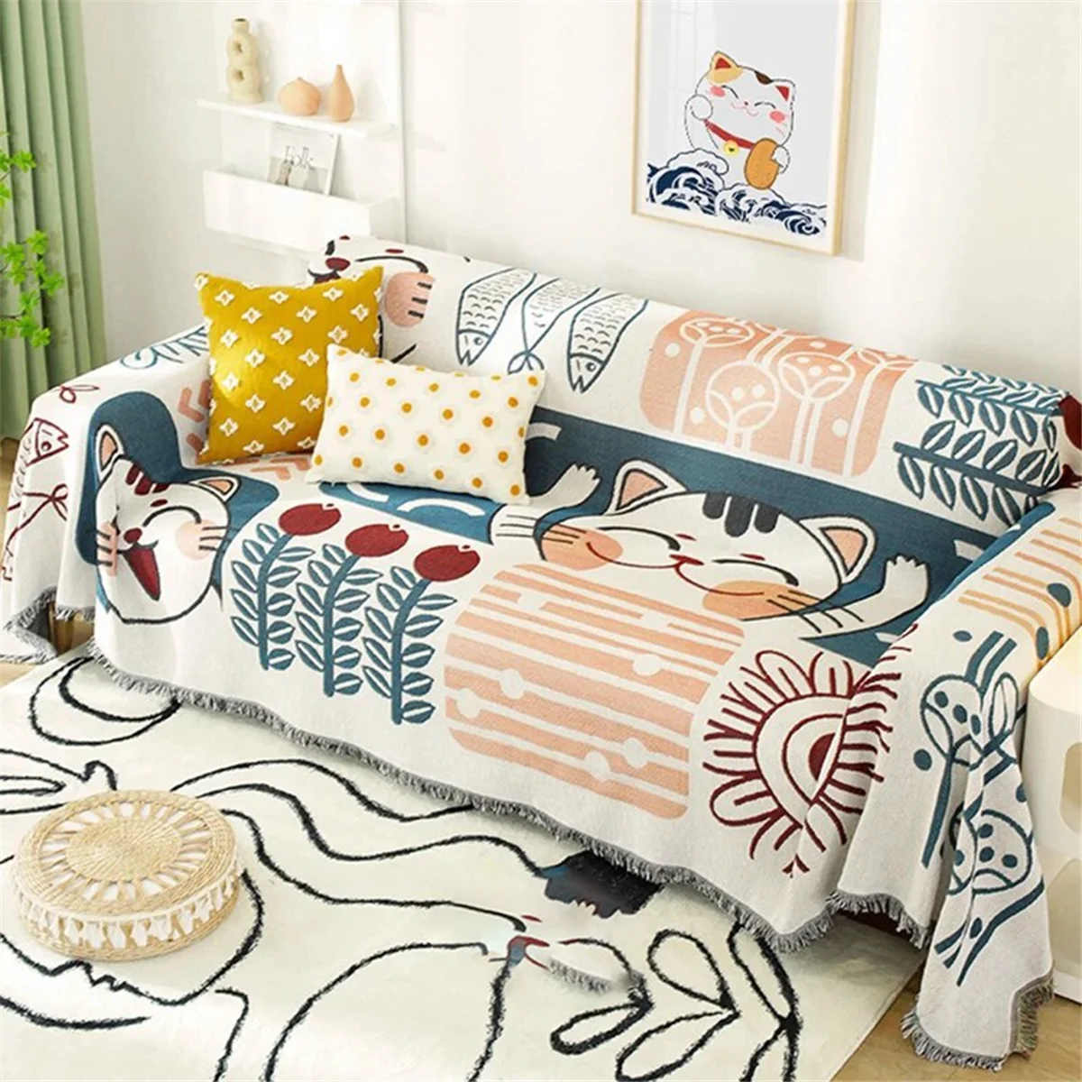 Summer Universal Sofa Cover Cloth Sofa Cushion Cover Blanket Single Universal All Seasons 90x180CM