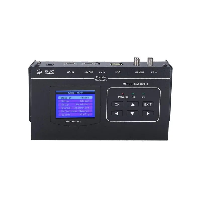 FEDI-HD TV Encoder Modulator TDT Digital Front-End Equipment For Cable Television 1-CH -Compatible To RF DVB-T EU PLUG