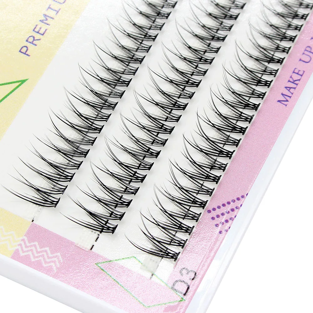 MUYD Premium Rzęsy do Przedłużania typu Dovetail, Kształt V, Naturalne, Miękkie, Jedwabne Kępki, Sztuczne Rzęsy z Imitacji Norek, Pojedyncze Sztuczne Rzęsy do Makijażu, Uroda
