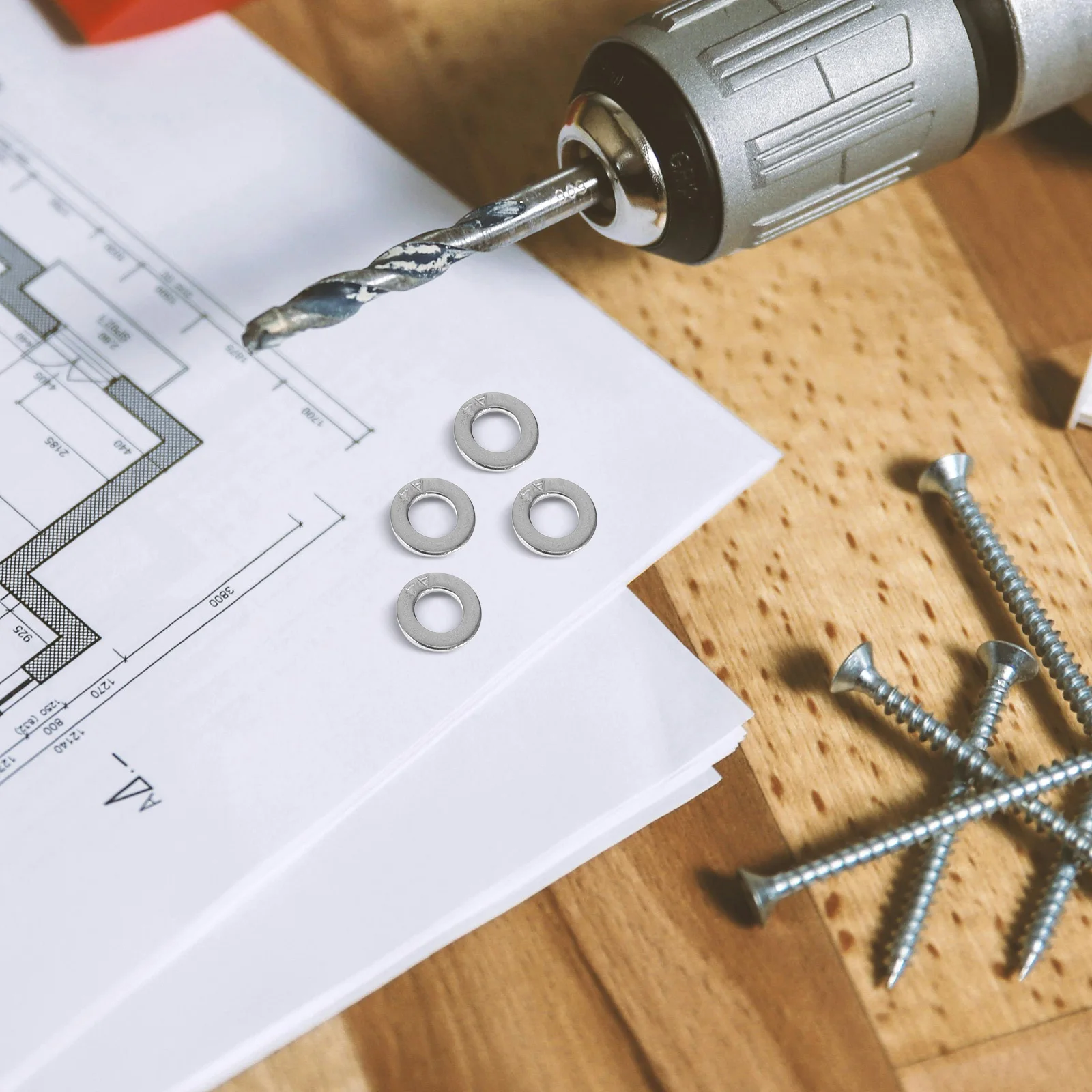 

125Pcs Flat Washers Stainless Steel Assortment - Round Metal Washers for Bolt Screw Fastening Hardware Repair Home Improvement