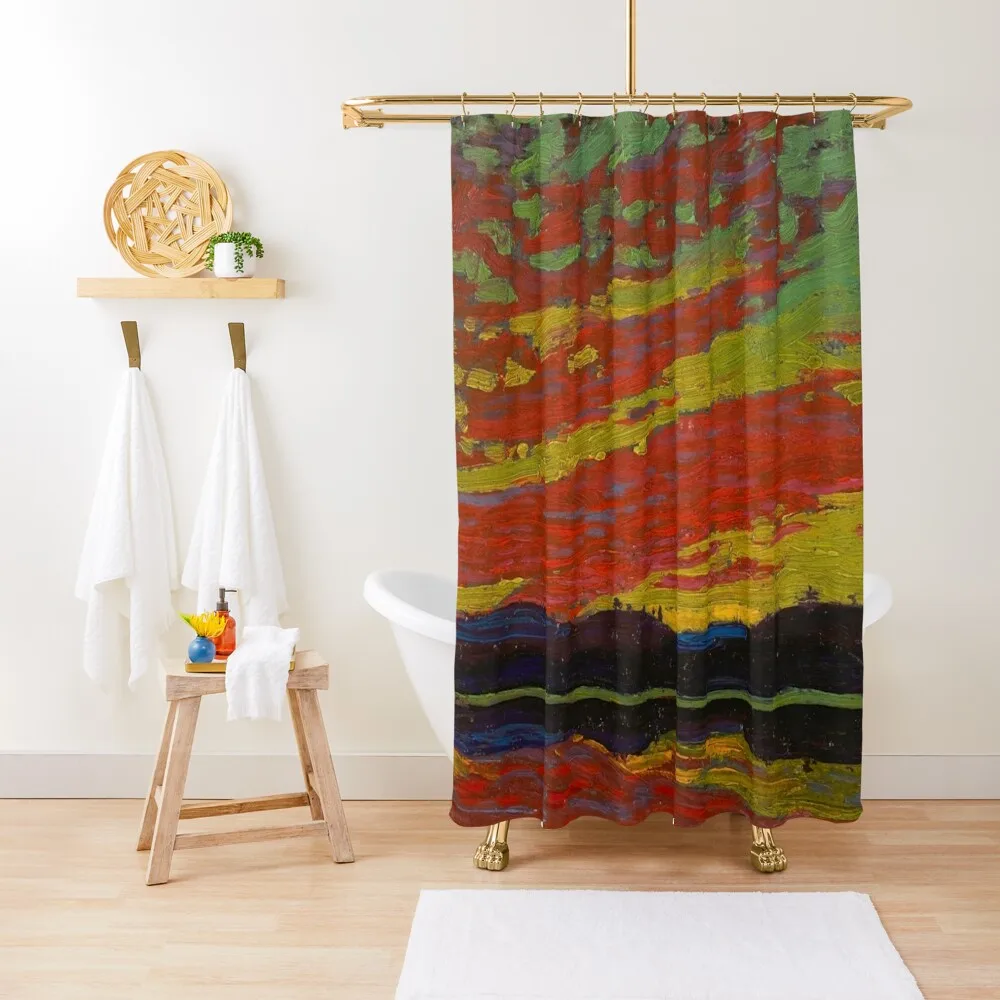 

Tom Thomson Sunset Canadian Landscape Artist Shower Curtain Transparent Bathroom Shower For Bathroom Shower Curtain