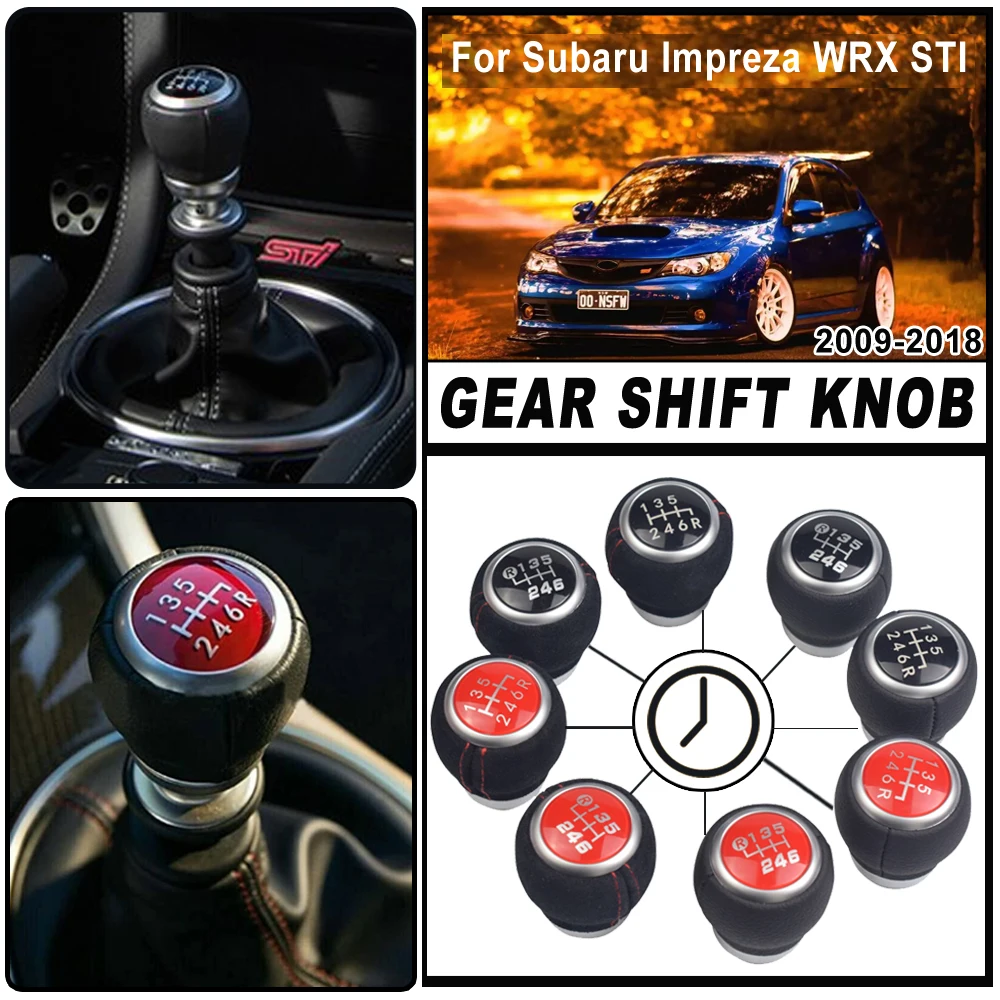 6-Gang-Leder-Schaltknauf für Subaru Outback, Legacy, Forester, Impreza, STI, WRX 2009-2018 – Detail 9