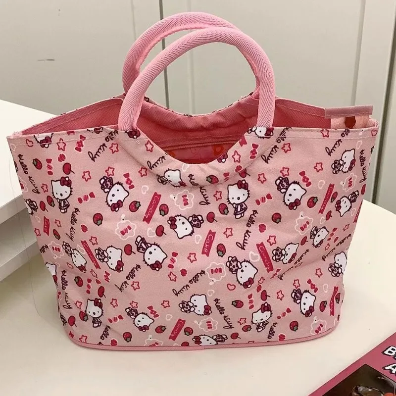 

Girly Heart Hello Kitty Anime Kawaii Sanrio Ins Fashion Handbag Cute Cartoon Commuting Storage Bag Lovely Gifts for Girls