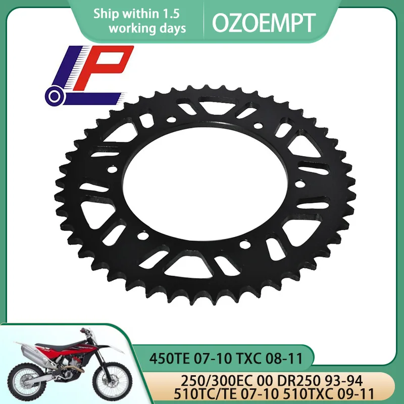 

OZOEMPT 520-47T Motorcycle Rear Sprocket Apply to 250/300EC 00 DR250 93-94 450TE 07-10 TXC 08-11 510TC/TE 07-10 510TXC 09-11