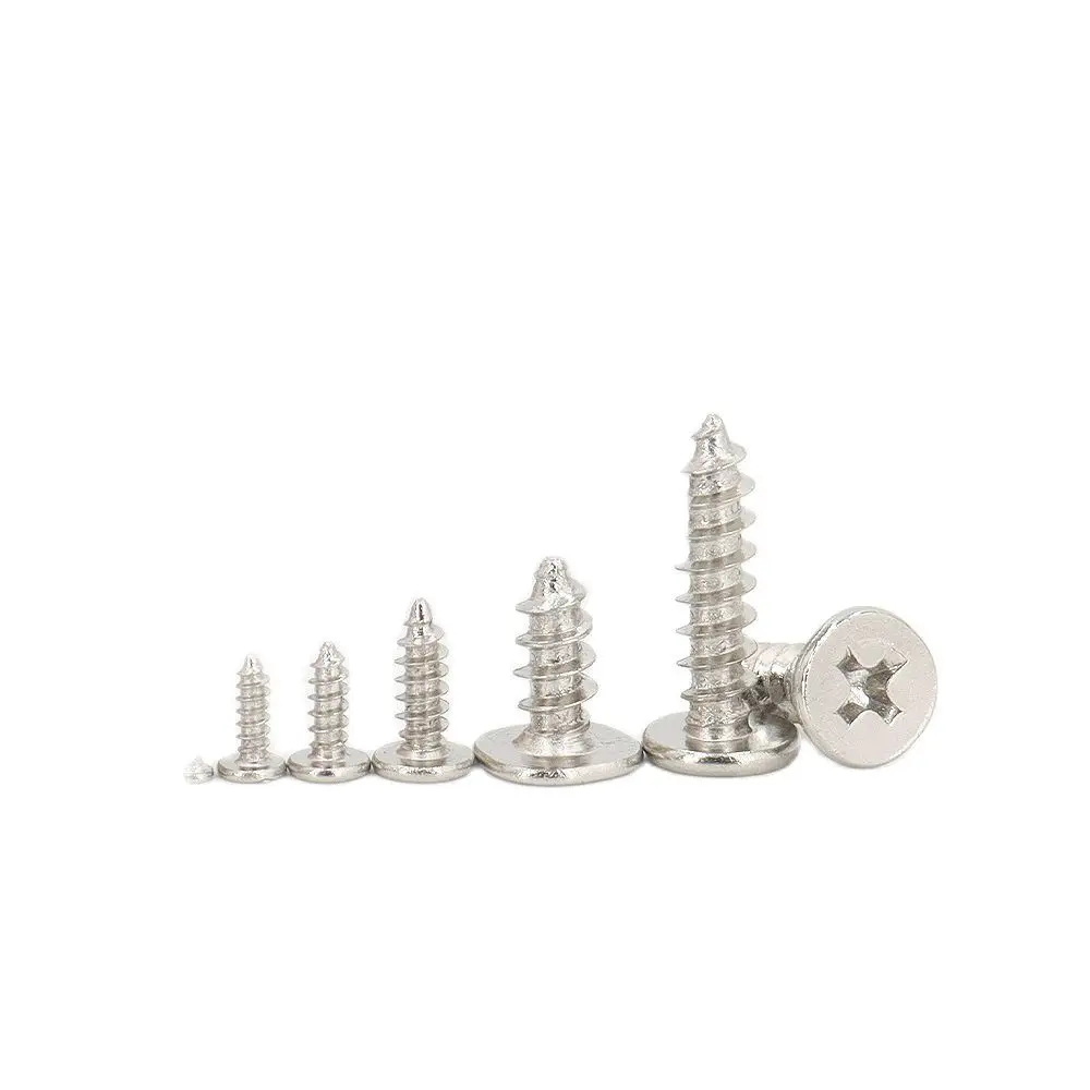 M1.2 M1.4 M3 M4 CA Nickel Plated Steel мини саморезы Phillip Cross Recessed Thin Head Self Tapping Screw