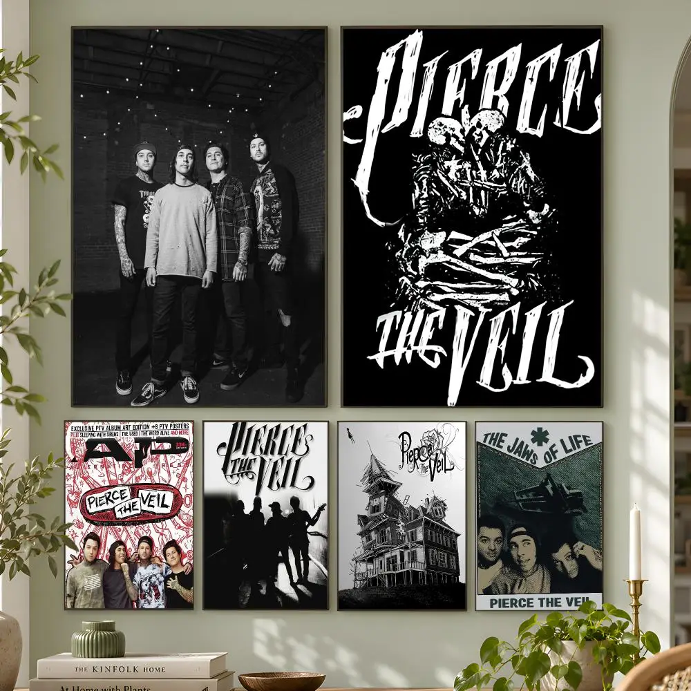 Rock Band P-Pierce The Veil Poster Wall Art Home Decor Living Room Bedroom Office Dorm Apartment Gift