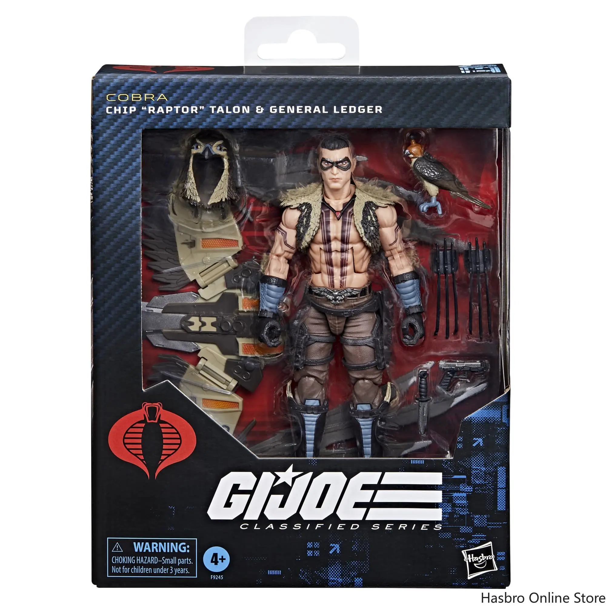 

Hasbro G.I. Joe Classified Series #139, CHIP Raptor Talon & General Ledger 6 Inch Action Figure & Pet with 7 Accessories F9245