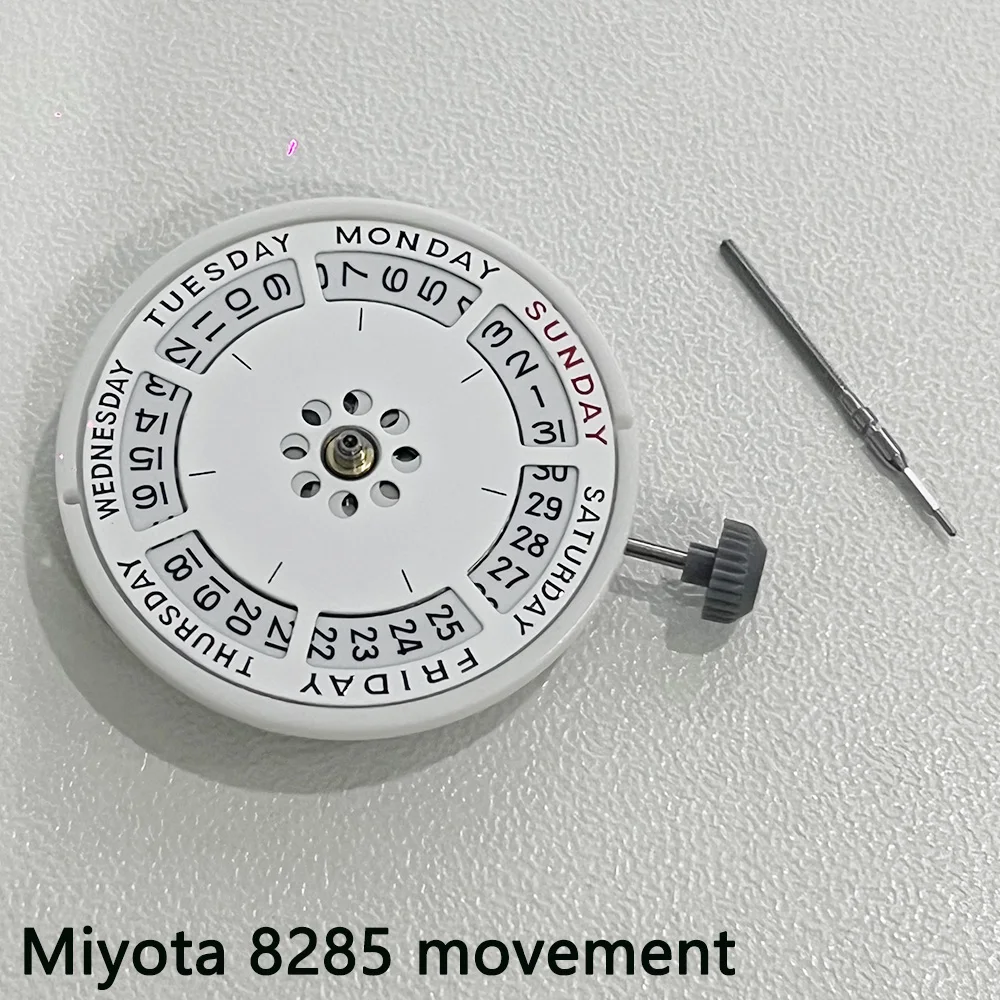 

Miyota 8285 movement dual calendar day/week Miyota 8285 mechanical movement