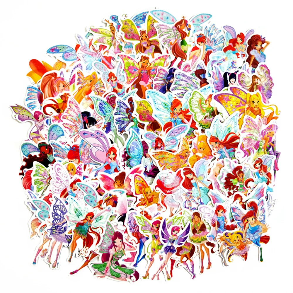 70-pack Cartoon Fairy Princess Graffiti Waterproof Stickers DIY Scrapbook Travel Luggage Personalized Creative Decorative Decals