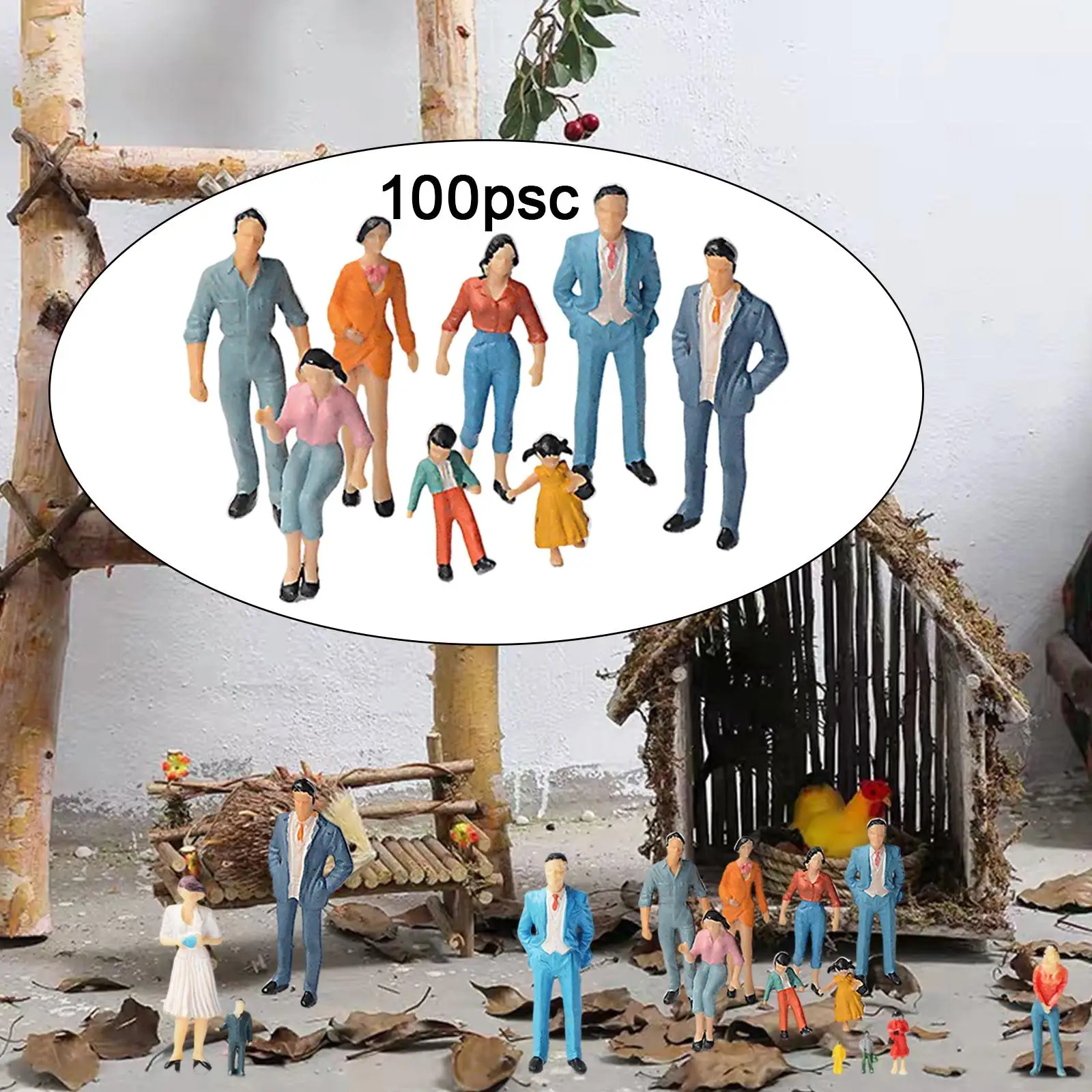 Diorama Supplies Plastic People Figures Doll 1 75 Sandtable Building Model Scenery Decor for Home Office Display