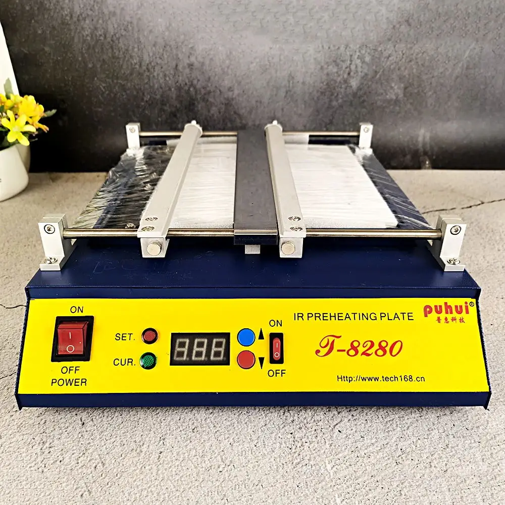ИК-паяльная станция 110 В/220 В Puhui T8280, печатная плата, предварительный нагреватель, SMD наладочная станция