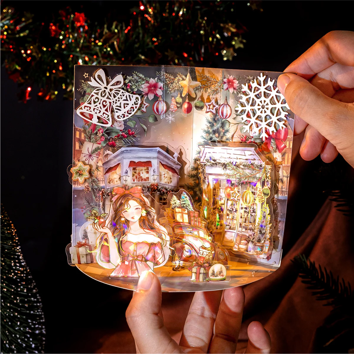 6Style 25Pcs/bag Multi-material Ice Crystal PET Stamping Sticker Pack Creative Decoration DIY Handbook Scrapbook Diary Glasses